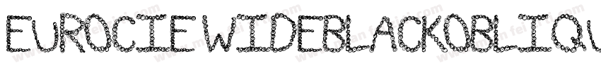eurocie wideblackoblique字体转换